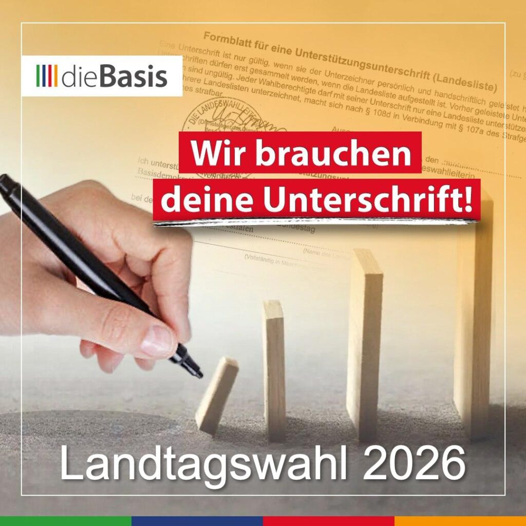 Unterschriften werden für die Landtagswahl 2026 gebraucht